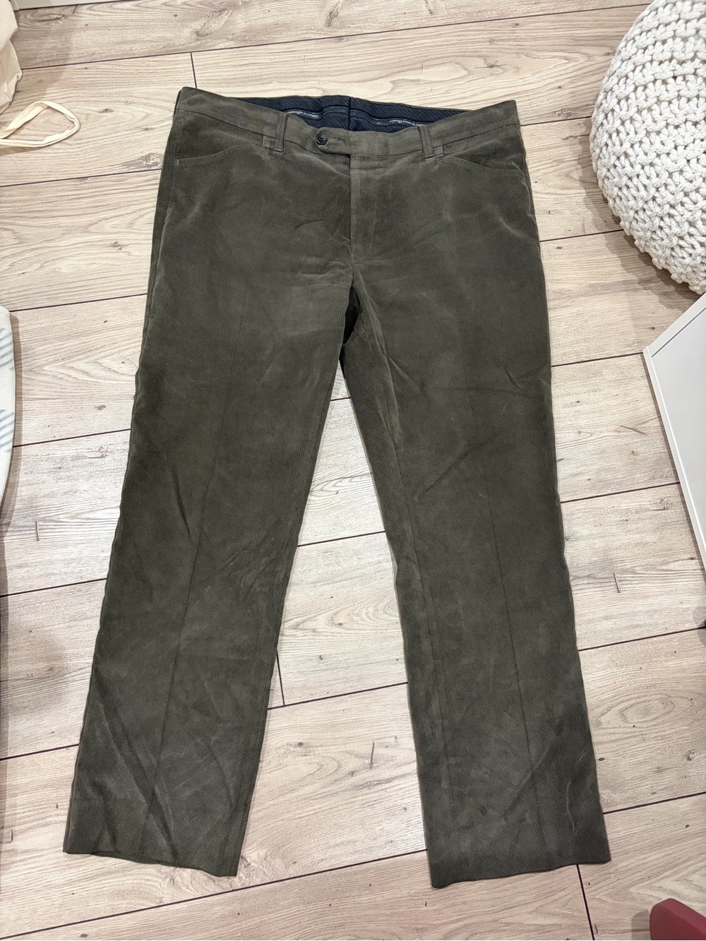 Men's Olive Corduroy Trousers